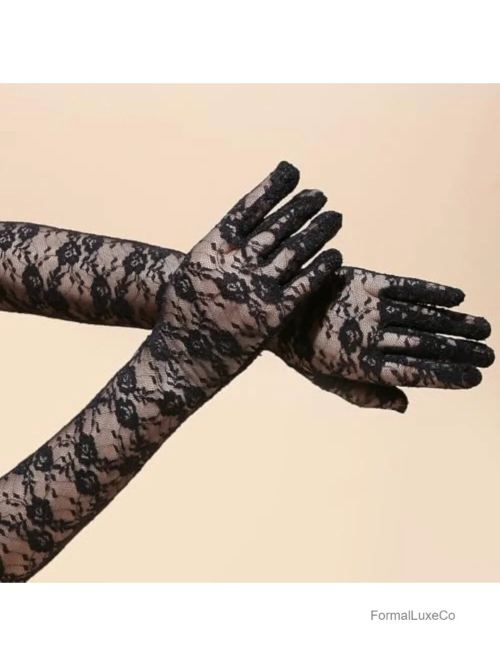Women Long Lace Fingerless Bridal Opera Evening Wedding Party Cosplay Gloves